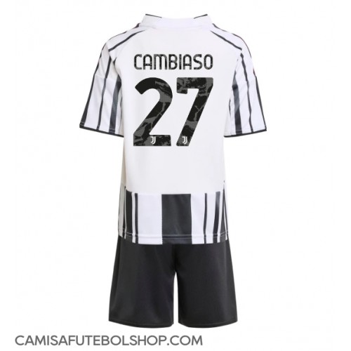 Camisa de time de futebol Juventus Andrea Cambiaso #27 Replicas 1º Equipamento Infantil 2025-26 Manga Curta (+ Calças curtas)